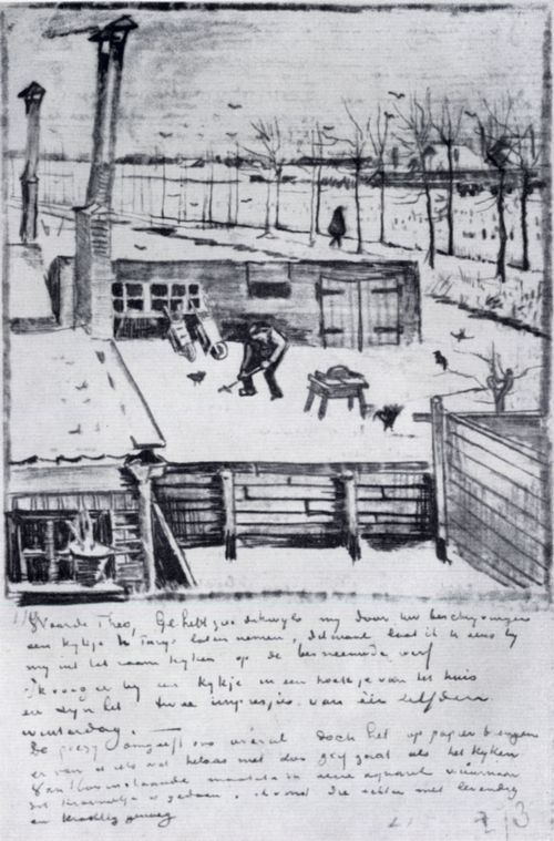 Gogh, Vincent Willem van: Blick aus dem Fenster des Ateliers