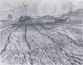 Gogh, Vincent Willem van: Feld mit aufgehender Sonne