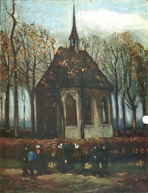Gogh, Vincent Willem van: Die Kirche von Nuenen mit Kirchgngern