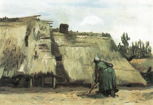 Gogh, Vincent Willem van: Bauernhaus mit umgrabender Buerin