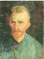 Gogh, Vincent Willem van: Selbstbildnis, barhaupt, mit kurzgeschnittenem Haar, in geschlossenem Rock