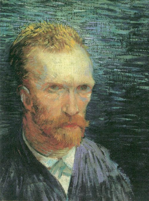 Gogh, Vincent Willem van: Selbstbildnis, barhaupt, mit kurzgeschnittenem Haar (von halb links)