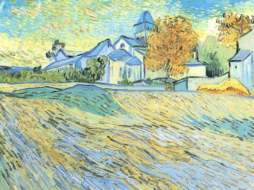 Gogh, Vincent Willem van: Blick auf die Kirche von Saint-Paul-de-Mausole