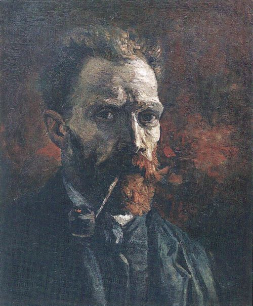 Gogh, Vincent Willem van: Selbstbildnis mit Pfeife