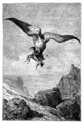 Ein Condor trgt Robert mit in die Luft. (S. 116).