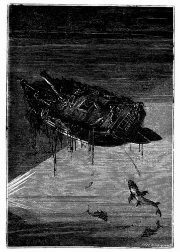 Ein untergesunkenes Schiff. (S. 151.)