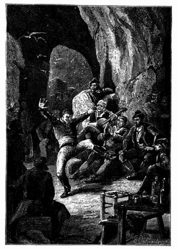 Ben-Zouf executirte eine im Elysium des Montmartre sehr beliebte Tanzpice. (S. 205.)