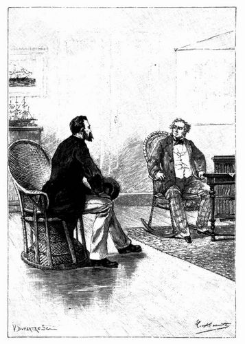 Len Burker besuchte Mr. William Andrew in seinem Bureau. (S. 48.)