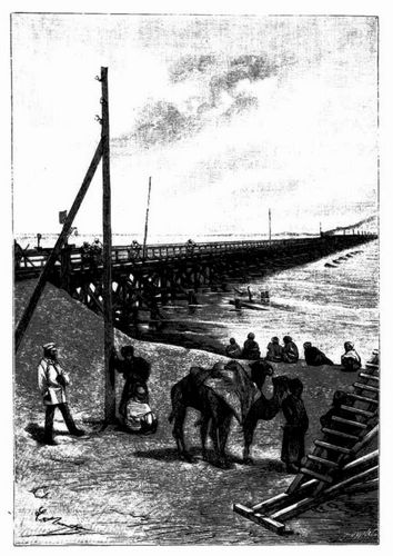 Der Zug fährt auf einer den Amu-Darja überspannenden Brücke. (S. 112.)