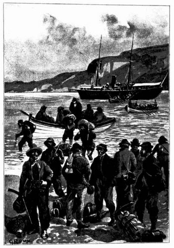 Dort wurden die Leute mit Booten aus Land gebracht. (S. 470.)