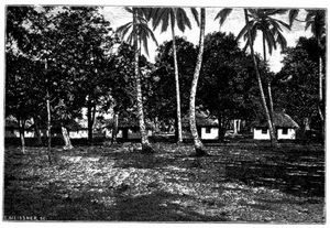 Die Missionshuser von Maloa auf Upolu (Samoa-Insel).