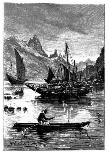 Kste und Boote des Rothen Meeres. (S. 34.)