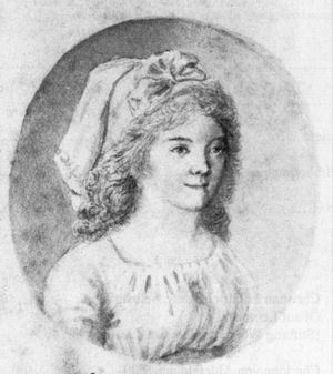 Charlotte von Ahlefeld (Bleistiftzeichnung von Ferdinand von Blumenbach, um 1800)