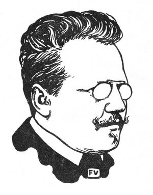 Otto Julius Bierbaum (Zeichnung von Felix Valloton, 1897)