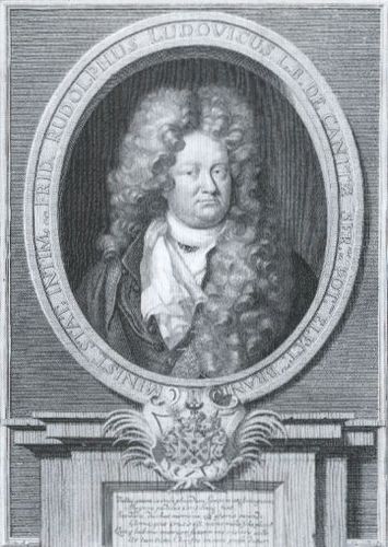 Friedrich Rudolph Ludwig von Canitz (Portrtkupfer von S. Blesendorff nach A. Clerck, 1700)