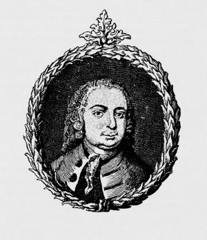 Johann Christian Gnther (Stich von Philipp, in der 6. Auflage der Gedichte, Breslau und Leipzig 1756)