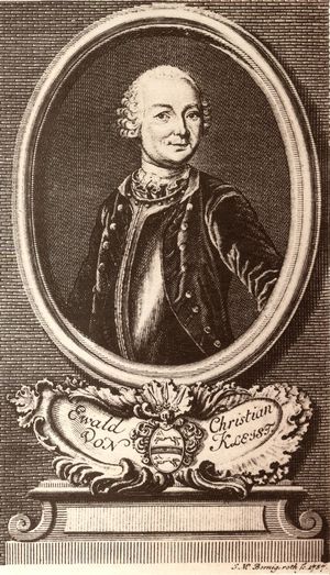 Ewald Christian von Kleist (Kupferstich von Johann Martin Bernigeroth, 1757)