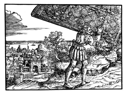 Simson trägt den Torflügel der Stadt Gasa auf den Berg vor Hebron (Ri. 16,3).