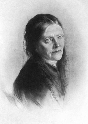 Malwida von Meysenbug (Zeichnung von Franz von Lenbach, um 1890)