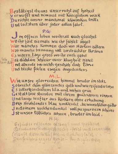 Stefan George: Das Jahr der Seele. Faksimile der Handschrift, S. 28.