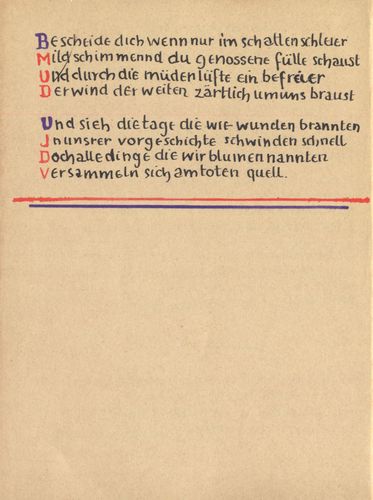 Stefan George: Das Jahr der Seele. Faksimile der Handschrift, S. 48.