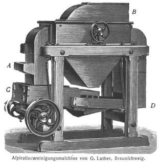 Aspirationsreinigungsmaschine von G. Luther, Braunschweig.