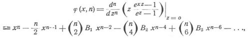 Bernoullische Zahlen und Funktionen