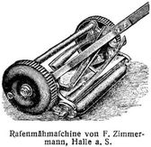 Rasenmhmaschine von F. Zimmermann, Halle a. S.