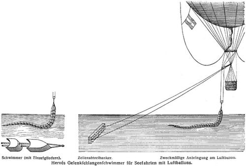 Hervs Gelenkschlangenschwimmer fr Seefahrten mit Luftballons.