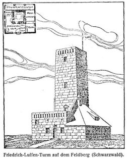 Friedrich-Luisen-Turm auf dem Feldberg (Schwarzwald).