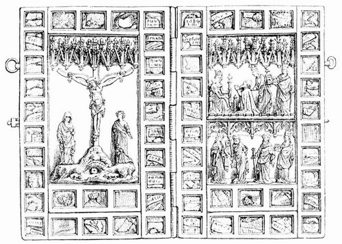 Fig. 2. Silbervergoldeter Feldaltar eines Grokomturs des Deutschen Ordens (1388 in Elbing ...