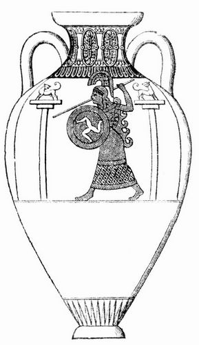 Fig. 1. Schwarzfigurige Amphora (Sditalien).