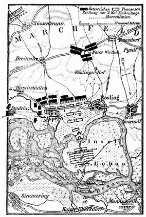 Krtchen der Schlacht bei Aspern (21. Mai 1809).