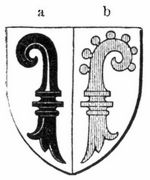 Wappen des Kantons Basel. a Baselstadt, b Baselland.