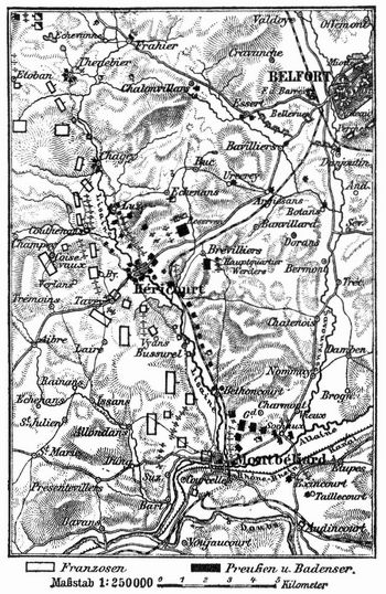 Krtchen zur Belagerung von Belfort 1870–71.