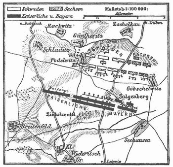 Krtchen zur Schlacht bei Breitenfeld (17. Sept. 1631).