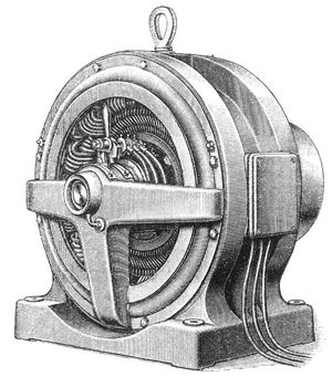 Fig. 2. Drehstrommotor der Allgemeinen Elektrizitts-Gesellschaft, Modell HD fr Leitungen bis 125 Pferdestrken.