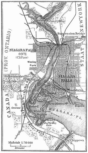 Lageplan der Niagaraflle.