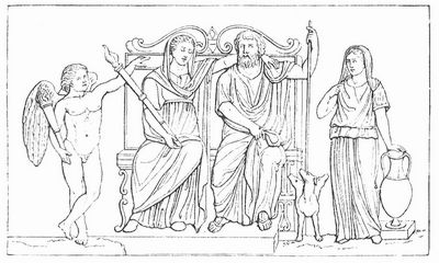 Fig. 1. Persephone und Hades (Relief im Vatikan zu Rom).