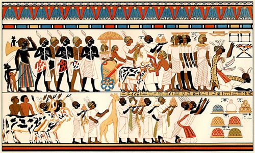Altgyptische Malerei.