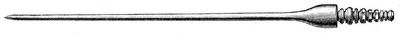 2. Indischer Stahlgriffel mit scharfer Spitze zum Einritzen von Schrift in Palmbltter. Gebrauch in Indien nachweisbar erst fr das 9. Jahrh. n.Chr.