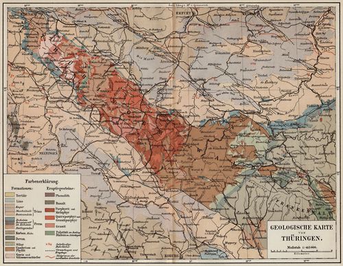 Geologische Karte von Thringen.