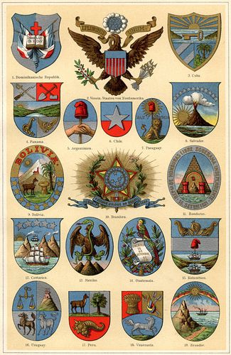 Wappen III. Amerikanische Staaten.