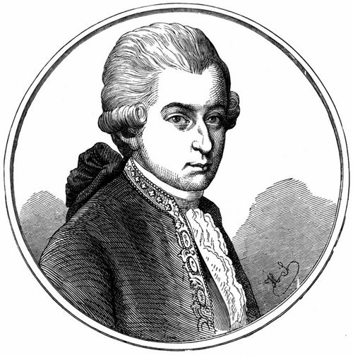 Mozart als Jngling. Nach dem 1780-81 gemalten Familienbilde im Mozarteum in Salzburg.