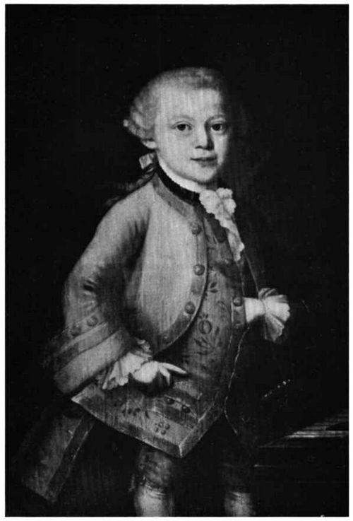 Der sechsjhrige Mozart im Galakleide. lbildnis von einem unbekannten Wiener Maler aus dem Jahre 1762