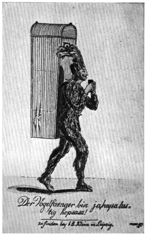 Papageno. Figurine von S. Richter zur Leipziger Erstauffhrung der Zauberflte, 1793