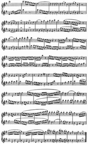 Allegro und Menuetto fr 2 Flten. Erstes Band. Blatt 3