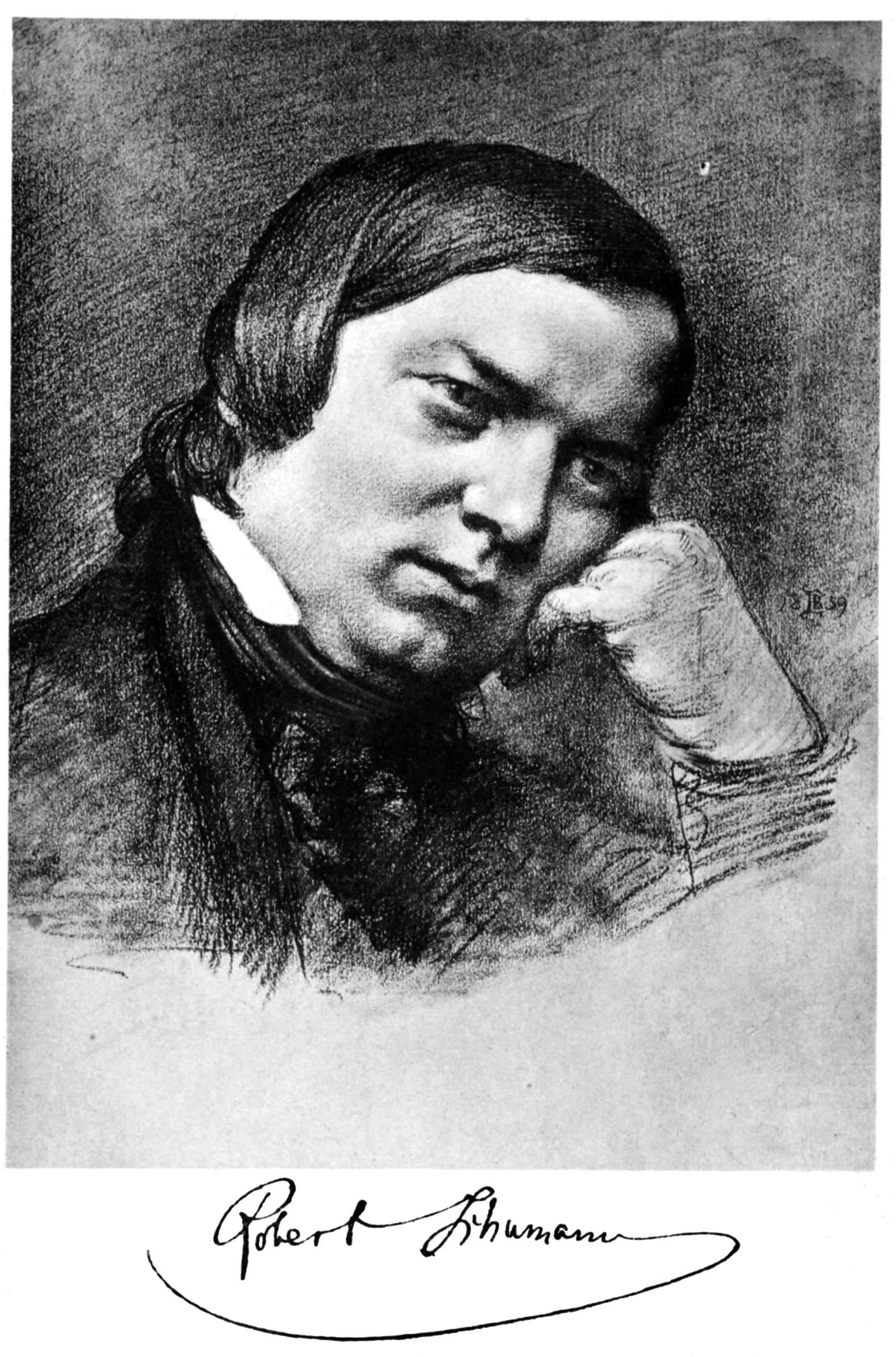 [<b>Robert Schumann</b>]⋼Nach dem Gemälde von E. Bendemann.⋼Verlag von - scum000a