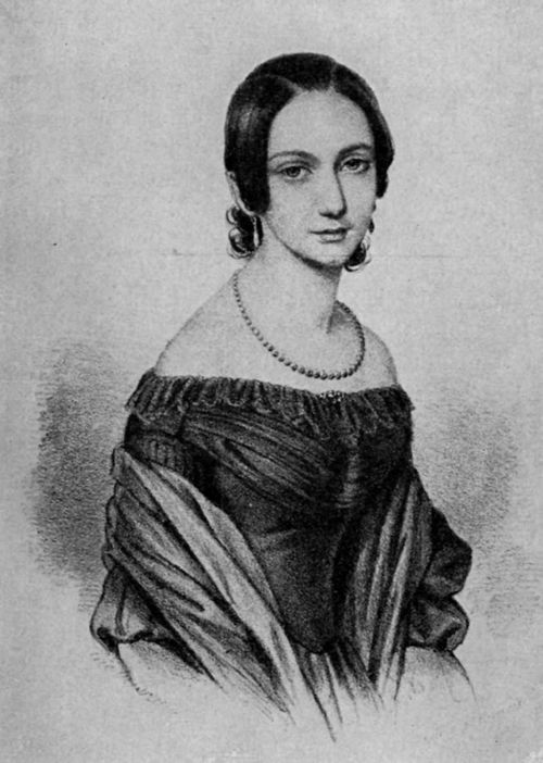 Clara Wieck.⋼Nach einer Lithographie von C. Brand, im Besitze der Gesellschaft der Musikfreunde in Wien.(S. 19)