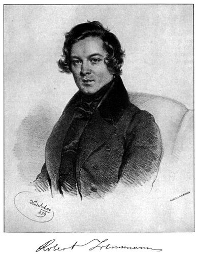 [Robert Schumann]⋼Nach der Lithographie von Kriehuber. Vorlage im Besitze der Gesellschaft ...